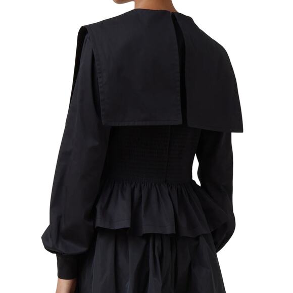 Molly Goddard Lucy Peplum Cotton Poplin Top Whimsygoth Size US 10 (UK 14) - Picture 3 of 15